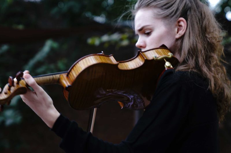 Violinist Madeleine Vaillaincourt
