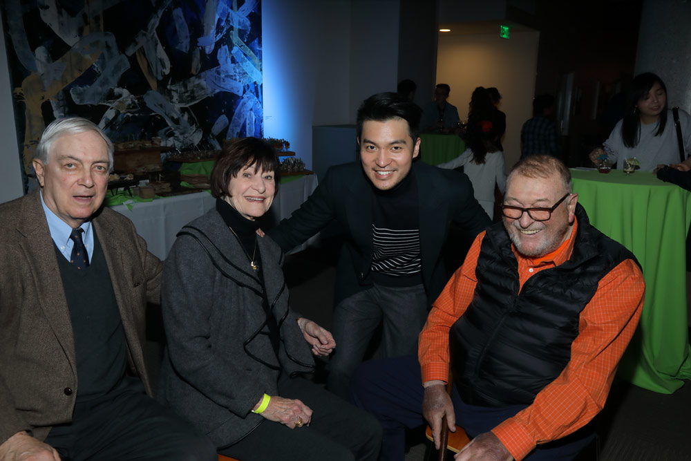 Carol and Warner Henry with Ray Chen and Bob Attiya at the Virtuosi with Ray Chen reception February 2020