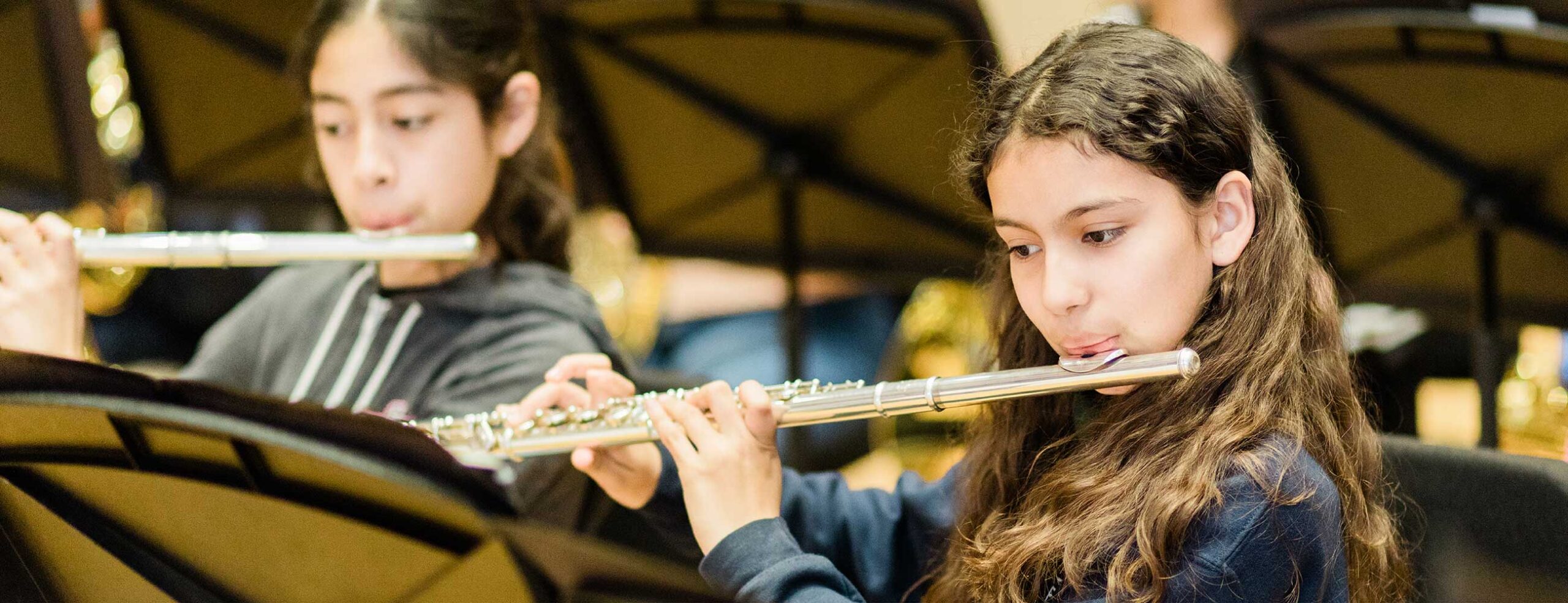 Young flutists in rehearsal