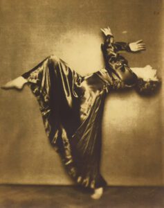 Trudl Dubsky Zipper Satin Dress Dance Pose